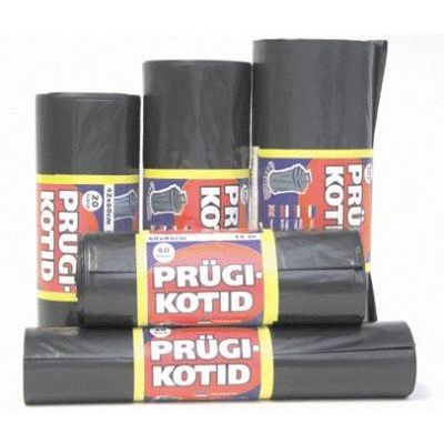 Garbage bag 150l black LD (75 * 115) 40my, 10pcs / roll