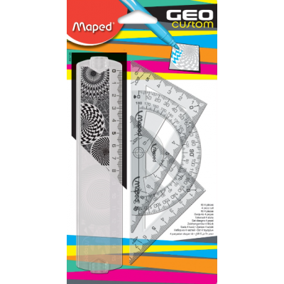 Joonlaud Maped  15cm+mall 10cm+ kolmnurk 15cm, Pixel Party Twist Flex, Maped