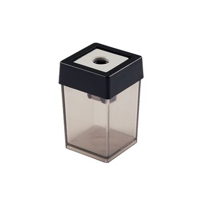 Canister sharpener, grey-transparent - 8 mm with plastic sharpener