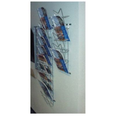 Catalog holder 5xA4 for wall 010054 / chrome