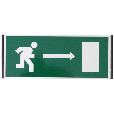 Indicating label 2.1 EXIT -62x150mm / anode. alum.