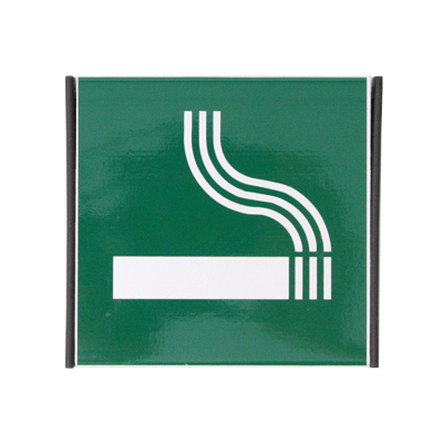 Indicating label 1.24 PLACE OF SMOKING -93x93mm / anode. alum.