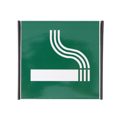Indicating label 1.24 PLACE OF SMOKING -93x93mm / anode. alum.