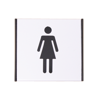Indicative label 1.19 FOR WOMEN - 93x93mm / anode. alum.