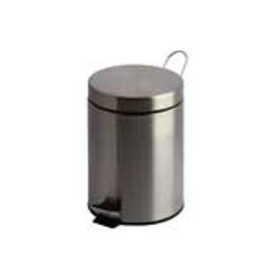 Trash can with pedal 5L / plastic content / RVStainless, K-28,4cm, D-20,3cm