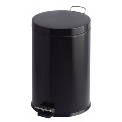 Trash can with pedal 30L / plastic content / ZWART black color, K-64cm, D-29.2cm