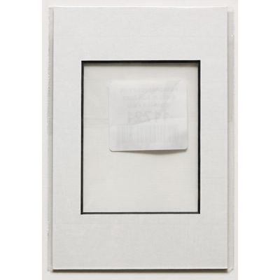 Mat 10x15 (inner size 6x8)  white, black inner edge