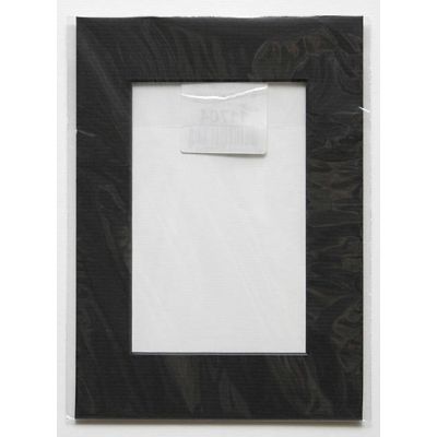 Mat 15x20 (inner size 9x14) black, black inner edge