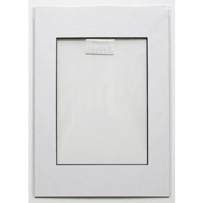 Mat 21x29.7 (inner size 14x19)  white, black inner edge