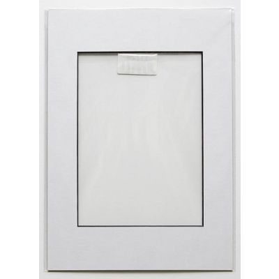 Mat 21x29.7 (inner size 14x19) extra white, black inner edge