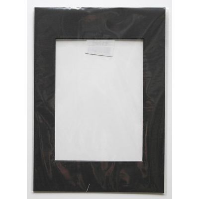 Mat 21x29.7 (inner size 14x19) black, black inner edge