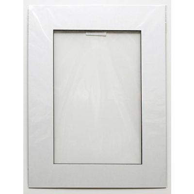 Mat 5x40 (inner size 20x29)  white, black inner edge