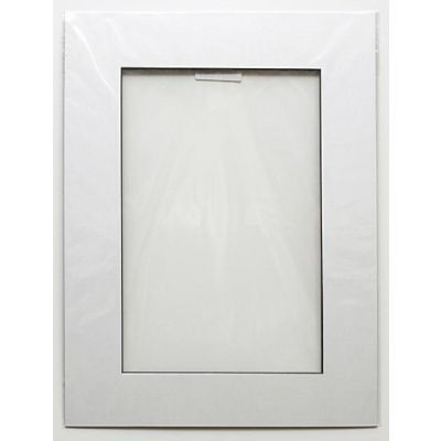 Mat 5x40 (inner size 20x29) extra white, black inner edge