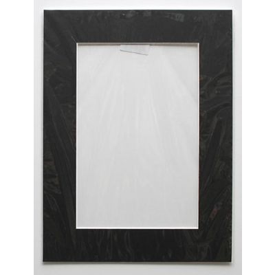 Mat 30x40 (inner size 20x29) black, white inner edge