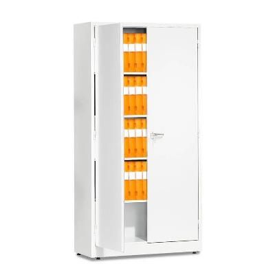 Filing cabinet / storage cabinet Style met. 4 shelves 10245, h-1900x1000x400mm, lockable swivel handle + 2 keys