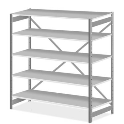 Metal storage shelf PO main part 2000x1000x400mm, 5 shelf plates / RAL7035 gray