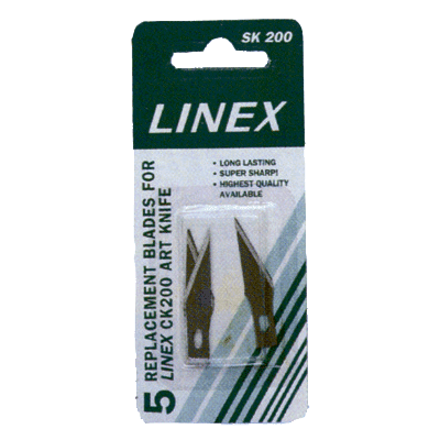 Noaterad Linex SK200 artknife, 8x37mm, noale CK200,  5tk/pk.