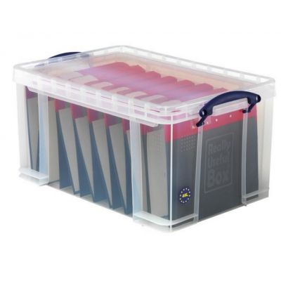 Plastkast kaanega P610xL402xK315mm, 48L, käepidemed/ läbipaistev