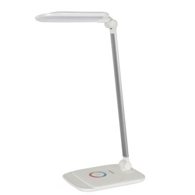 Valgusti TIROSS TS-1805 hõbedane/valge, K-400mm; 66 SMD LED puutetundlik, 14W, 620L, USB pesa