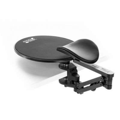 Armrest ErgoRest 350, with mouse pad, long mount, black / black, table mount 15-43mm