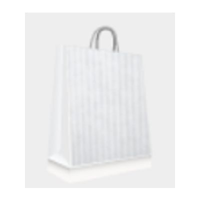 Gift bag 18x8,5x22 white, spiral with paper handles
