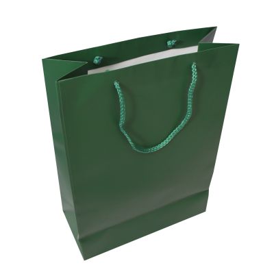 Gift bag COLOR dark green 27x12x37cm