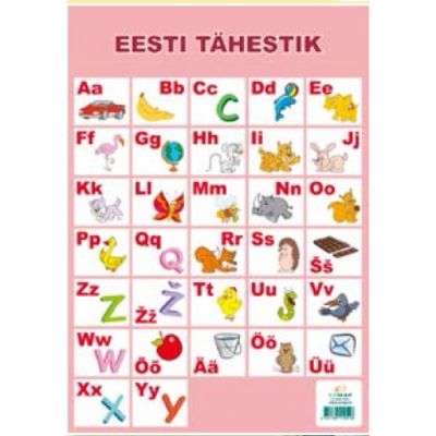 Study Card Estonian Alphabet A3