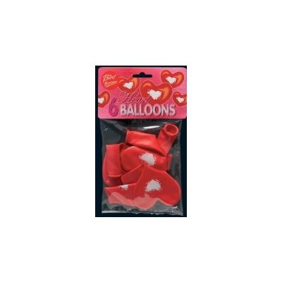 Balloons HEARTS 6pcs. in a pack, heart-shaped, Viborg