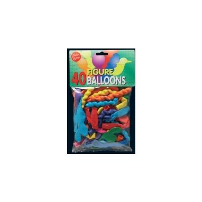 Balloons 40pcs in a pack, aerobatics, different colors and shapes, Viborg