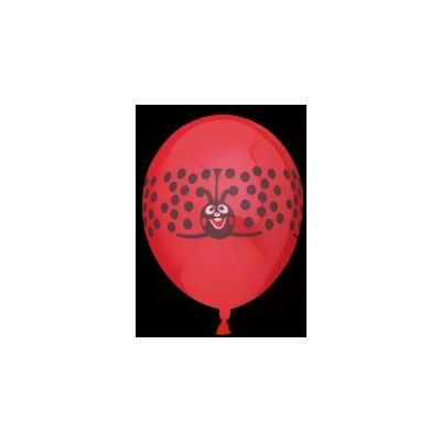 Balloons Ladybugs red 8pcs. in a pack, with a picture of a ladybug, Viborg