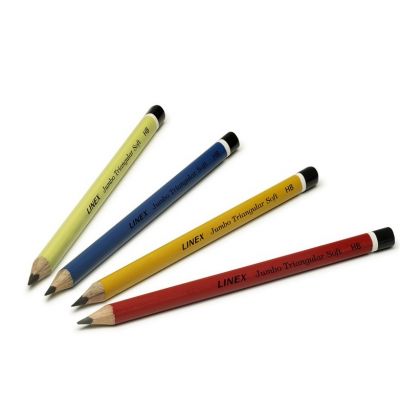 LINEX JUMBO SCHOOL PENCIL, DISPLAY 80 PCS. ASSORTED