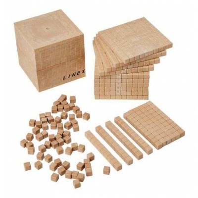 LINEX 121 PCS. BASE TEN SET RE-WOOD