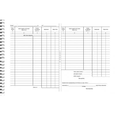 Form "Kassaraamat A4", horizontal, wire-bound, 50pages