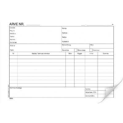 Form "Arve A5" horizontal, carbon paper, 100sh CFB