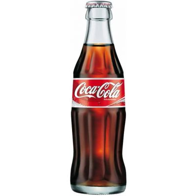 The amount of a pledge bottle of 0.10 EUR is added to the price of a 0.25l (glass) bottle of Coca-Cola