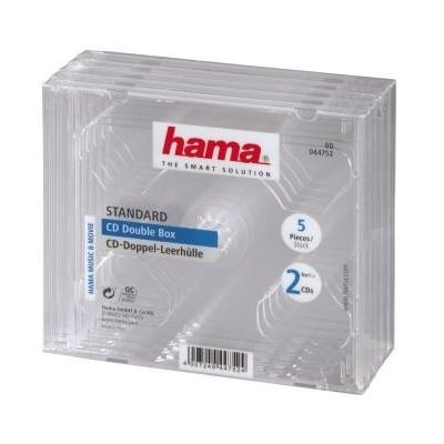 CD-karp kahele läbipaistev Hama, pakk (5 CD-karpi pakis)