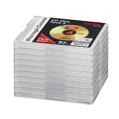 CD-karp neljale, õhuke, läbipaistev, pakk (10 karpi pakis)