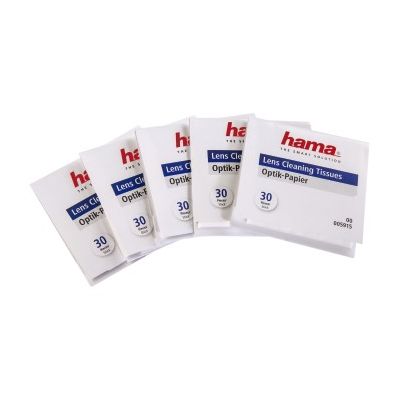 Puhastuslapid Hama Lens Cleaning Tissues, 6x12cm, 150tk (5pk, igas 30tk) silikoonivaba puhastuspaber optikale (prillid/objektiivid)