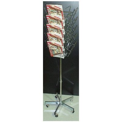 Rotating advertising stand 20 pockets A4, 020204 / chrome