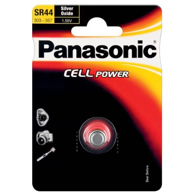 Battery Panasonic SR44L / 1B 1.55V (diam 11.6mm x all 5.4mm) 1 battery (303/357 / D357 / V357 / SR44W / V541 / GP357)