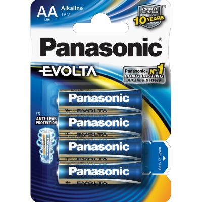 Batteries Panasonic EVOLTA AA LR6, 4 batteries