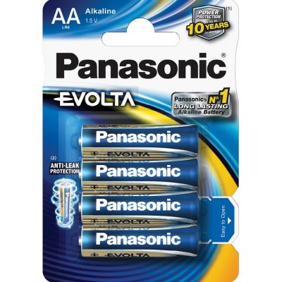 Patareid Panasonic EVOLTA AA LR6, 4 patareid