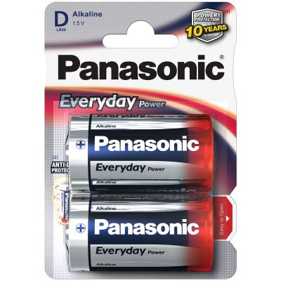 Patareid Panasonic Everyday Power D LR20EPS, alkaline (leelispatarei), 2 patareid