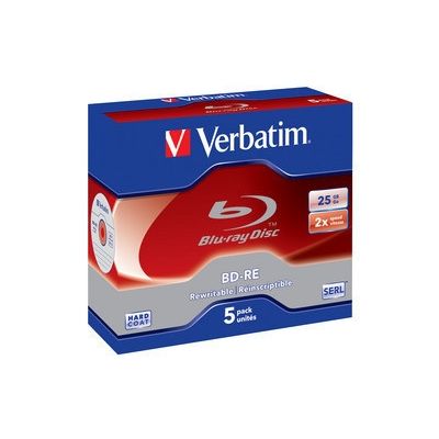 BD-RE Verbatim 25GB 13h 2x, Jewel, Blu-ray, for rewriting, 1 blank in standard packaging
