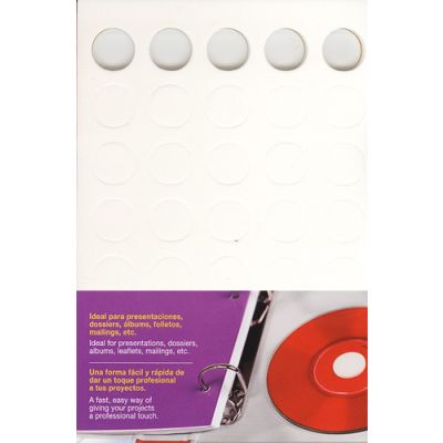 Adhesive white foam dots for CD/DVD 35 u.