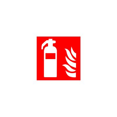 Safety - label Fire extinguisher ISO - sticker 15x15cm (ISO)