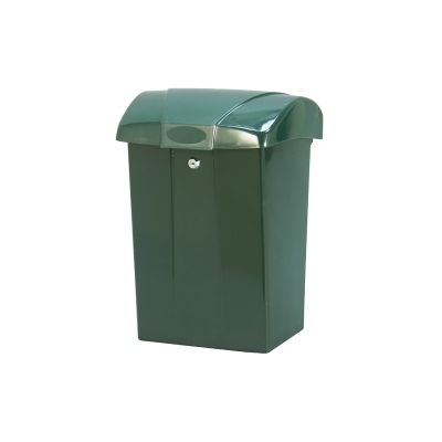 Mailbox with rainproof cover 44x31x20cm, cylinder lock + 2 keys / plastic / green