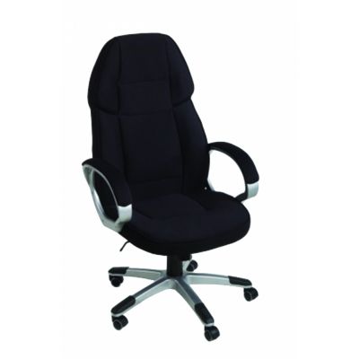 Executive chair SANTIAGO 5165 / black fabric, plastic plastic, alum. colour