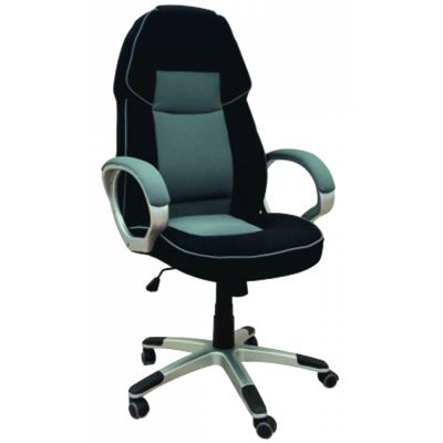 Executive chair SANTIAGO 5163 / black-gray fabric, plastic plastic, lower. color