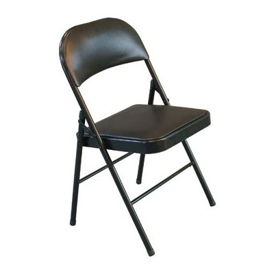 Folding chair PICNIC, PVC 19647, seat L-400xS-400xK-430 / 790mm / black PVC + black
